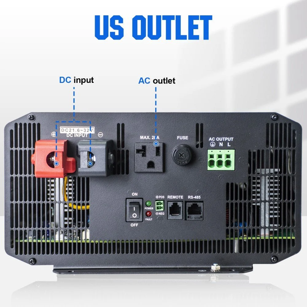 3000W Off Grid Pure Sine Wave Inverter 24V to 110V - Image 4