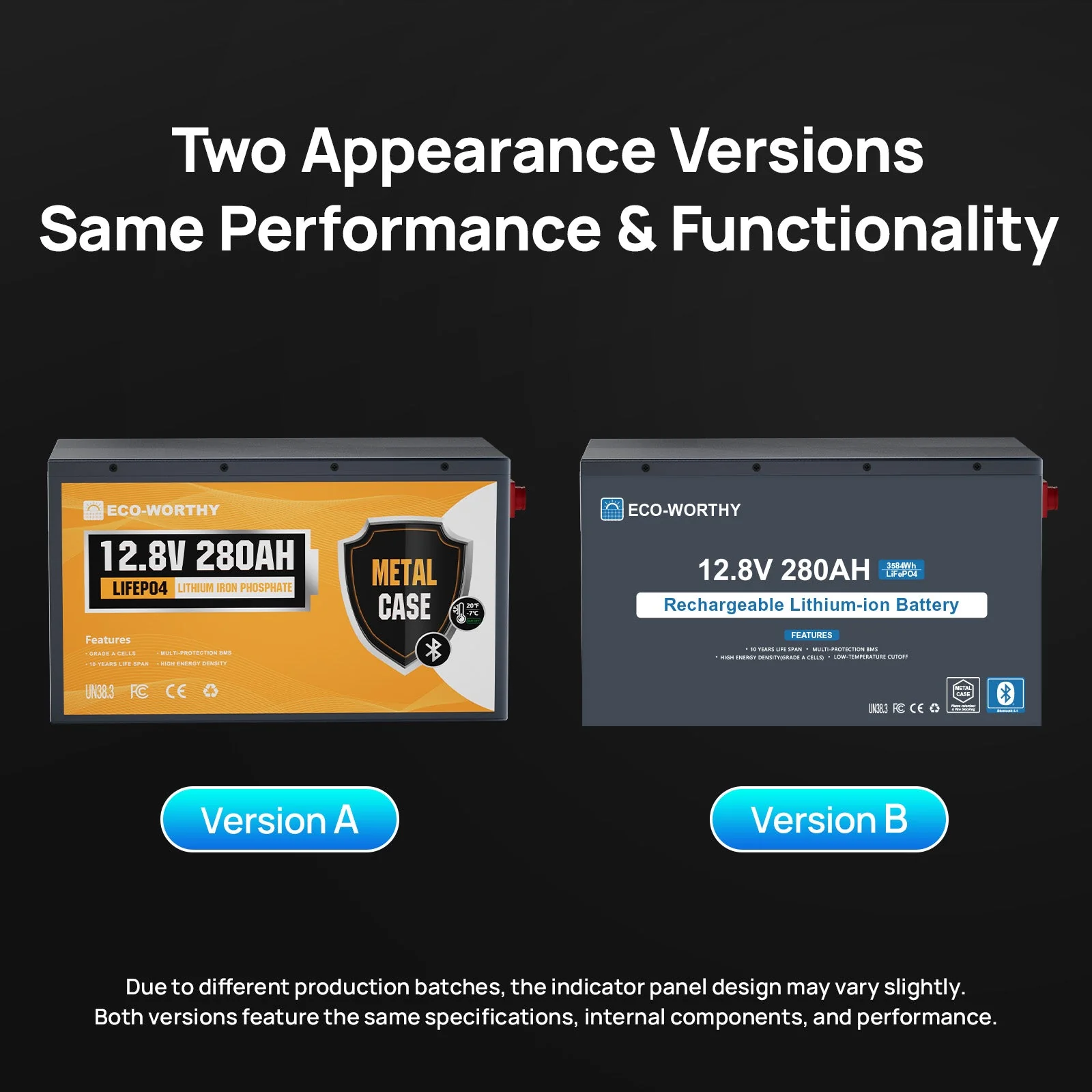 Eco-Worthy 12V 280Ah Metal Case LiFePO4 Lithium Battery With Bluetooth and low-temp protection - Image 9