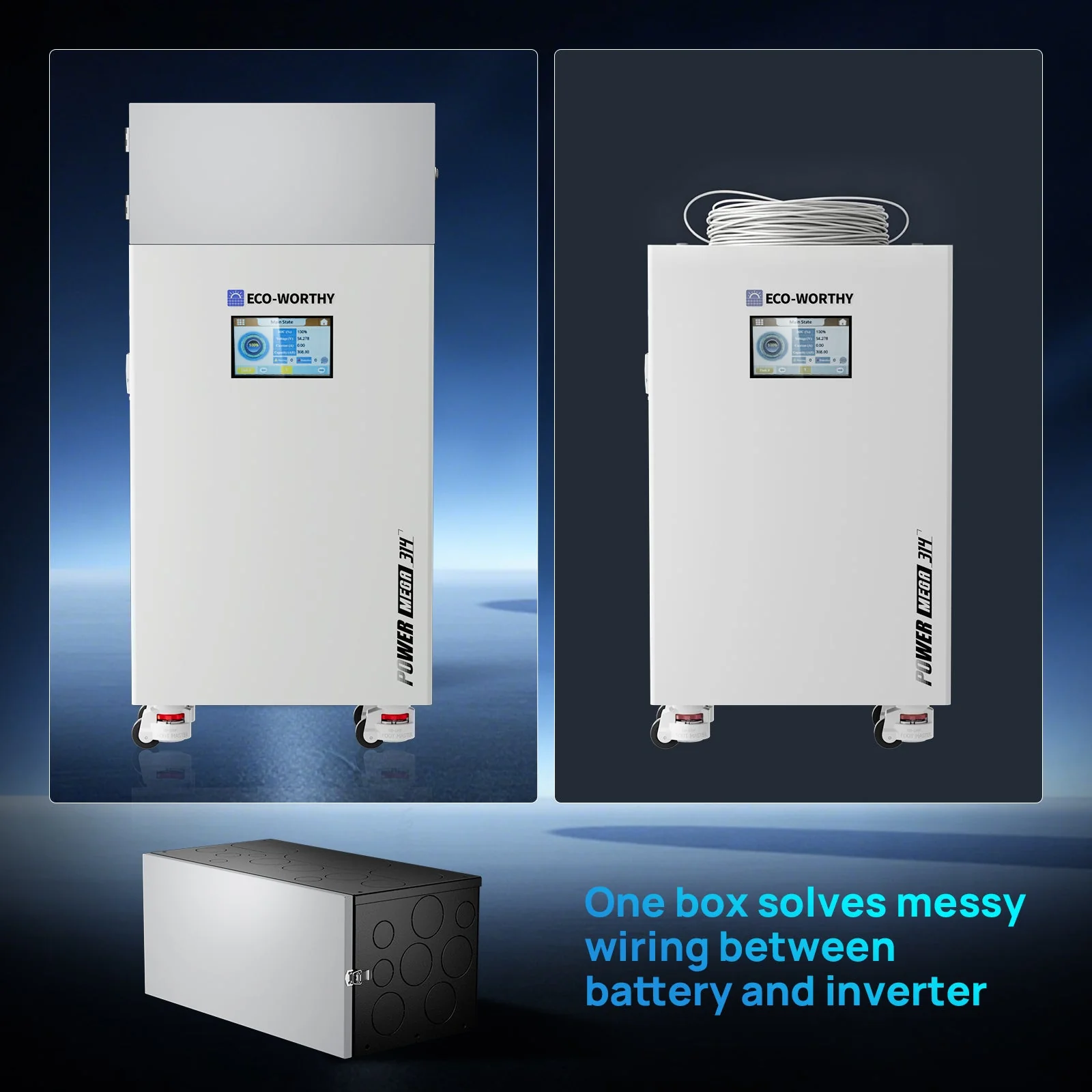 Eco-Worthy PowerMega 314 | 51.2V 314AH Lithium Battery 16kWh | Bluetooth & WiFi | Active Balance - Image 10