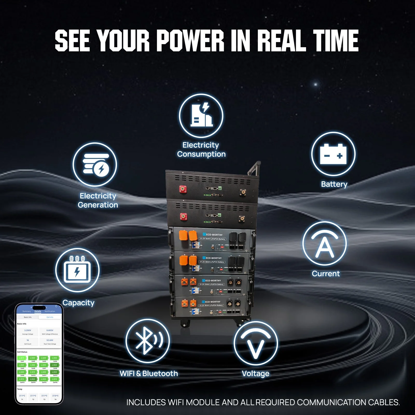 Eco-worthy SL3500 stackable power station - Image 3