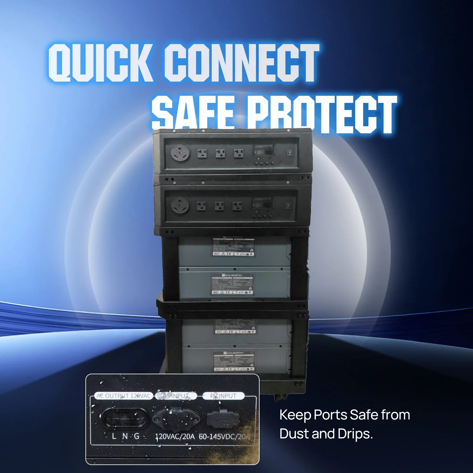 Eco-worthy SL3500 stackable power station - Image 4